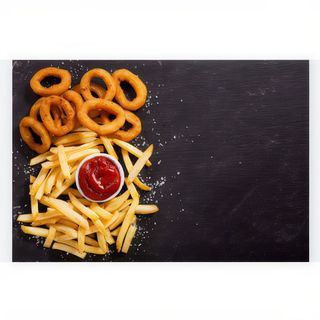Aros de cebolla con patatas