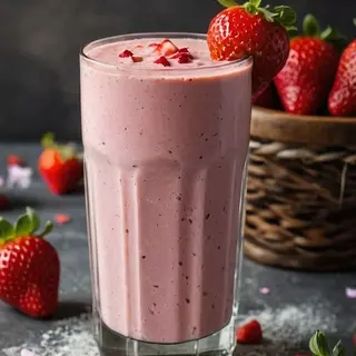 Smoothie Pink Energy de leche y fresas
