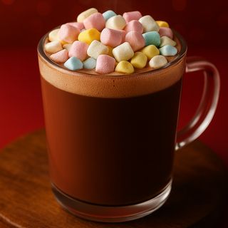Chocolate caliente con mini nubes