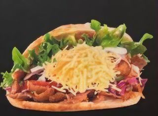 Menú kebab pita doble con queso
