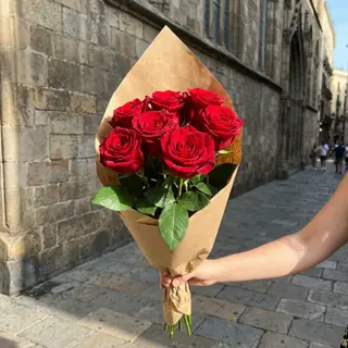 Ramo de 6 rosas rojas
