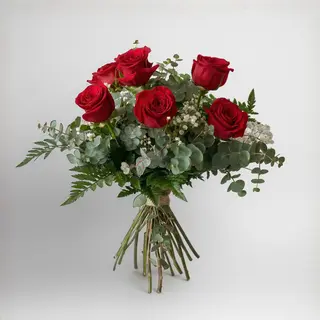 Ramo 6 Rosas Rojas - Amor Clásico