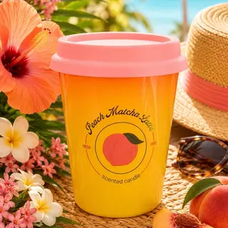 Peach Matcha Latte