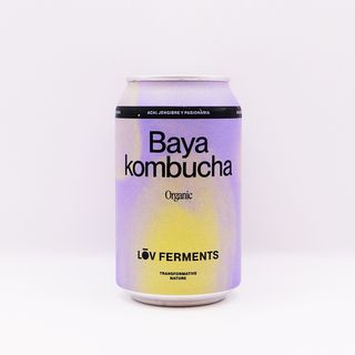 Kombucha de açai, jengibre y pasionaria
