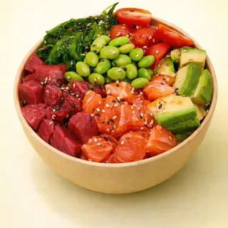 Poke salmón atún variado