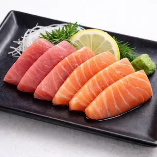 Sashimi de salmón y atún (6 pzs.)