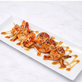 Pincho de langostino teriyaki