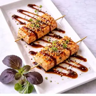 Pincho de salmón teriyaki