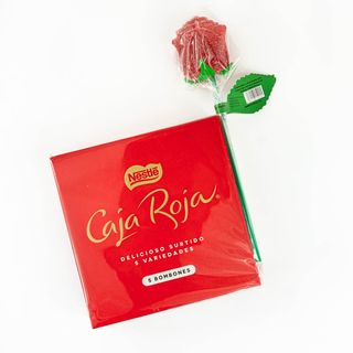 Caja Roja 43grs + Rosa Gominola