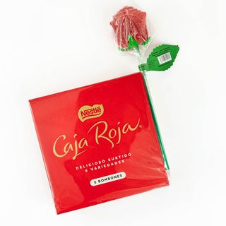 Caja Roja 43grs + Rosa Gominola