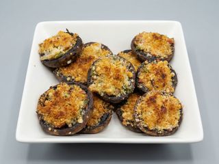 Champiñones gratinados con permesano