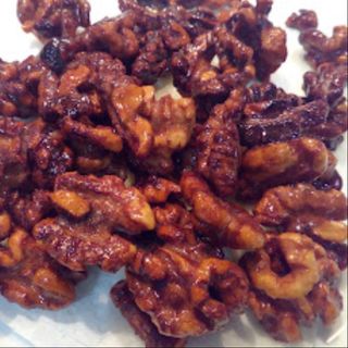 Nueces fritas con miel