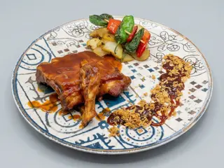 Costillar de cerdo con salsa barbacoa