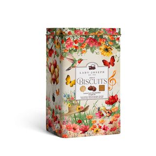 Surtido de galletas en caja metálica de regalo
