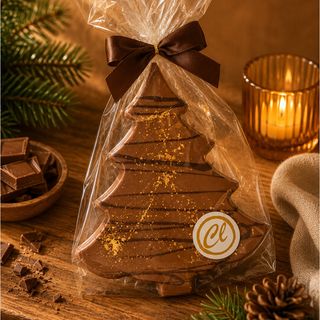 Chocolate con Leche en Forma de Arbol de Navidad · Vollmilch Schokolade