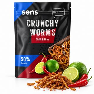 Gusanos Crujientes Sazonados · Chilli y lima