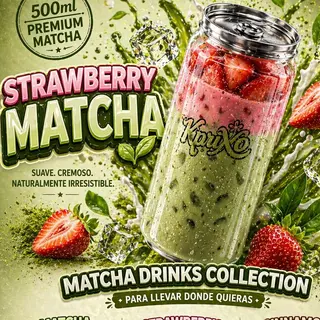 Matcha con leche y hielo