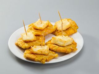 Patacones con queso (4 uds.)