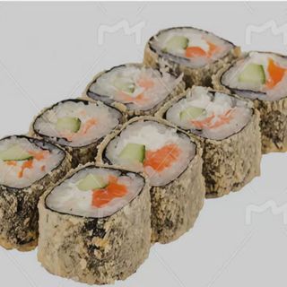 Tempura futomaki salmón