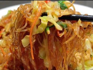 Fideos de cristal langostinos