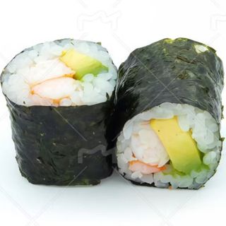 Hosomaki langostinos con aguacate