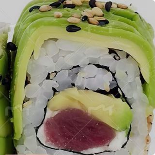 Uramaki de aguacate con atún