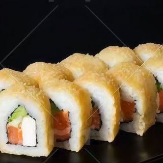 Tempura uramaki salmón 