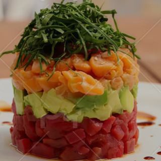 Tratar de salmón y atún