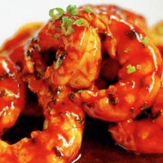 Langostinos con salsa teriyaki