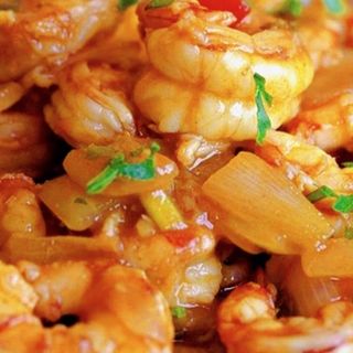 Langostinos con verduras