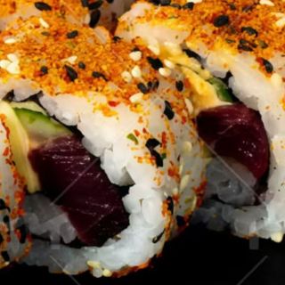 Uramaki picante con atún picante (8 Uds)