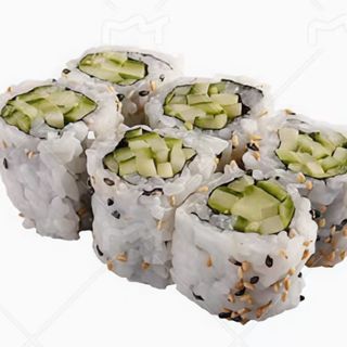 Uramaki de sésamo con pepino