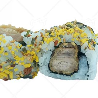 Uramaki de sésamo con tempura atún