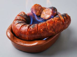 Chorizo flambé
