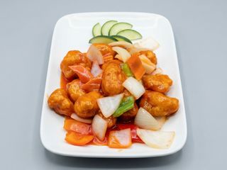 Pollo con salsa agridulce