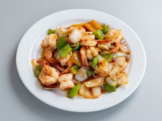 Gambas con salsa picante