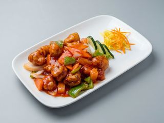 Cerdo con salsa agridulce