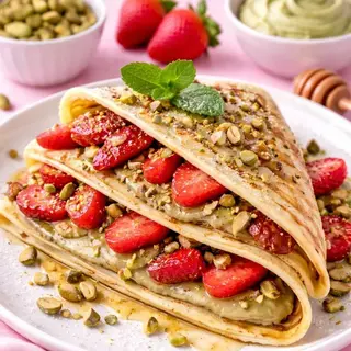 Crep de Pistacho y fresa