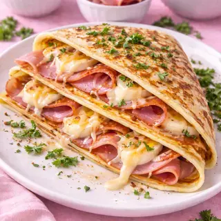Crep salado Jamón y queso