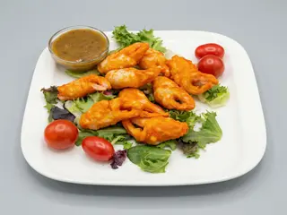 Delicias de cangrejo con salsa miel y mostaza
