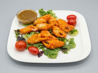 Delicias de cangrejo con salsa miel y mostaza