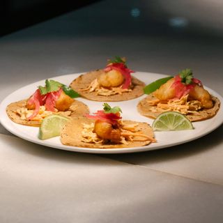 Tacos de gamba en tempura (4 uds)