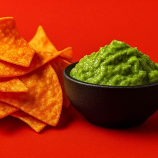 Guacamole con totopos fuego