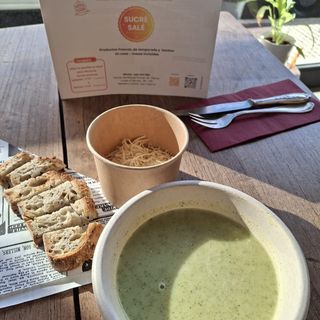 Sopa gratinada de brocoli