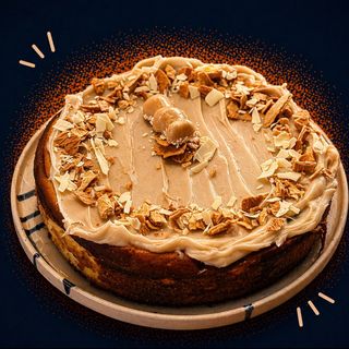 Tarta de queso y happy hippo (porción)