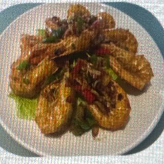 144-Gambas con pimiento y sal