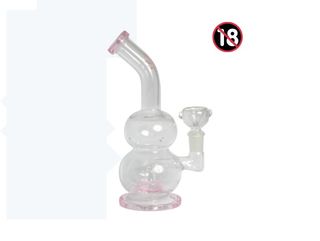 Bong Rosa cristal 20 cm.