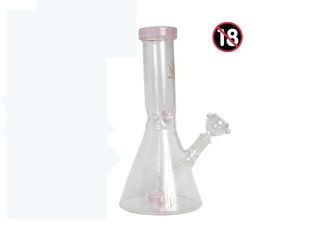Bong cristal Rosa grande