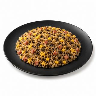 Arroz con salsa trufa