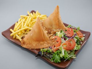 Menú de plato samosa